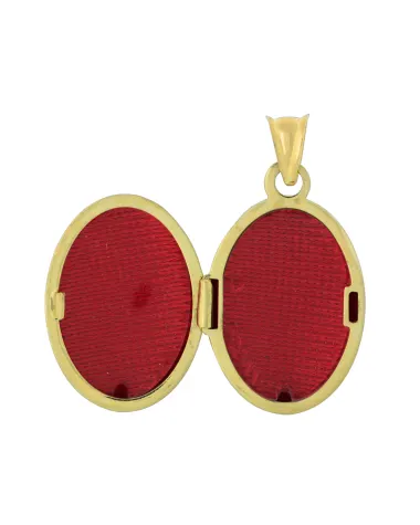 18CT Y/G OVAL LOCKET 15mm/20mm